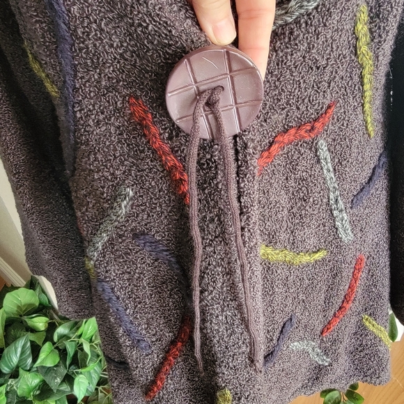 Baluchi OS Cardigan Sweater Grey Unique  Fall - Picture 6 of 6